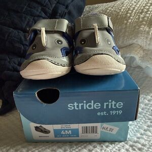 Stride Rite Gray and Blue Shark water shoes/Sneakers